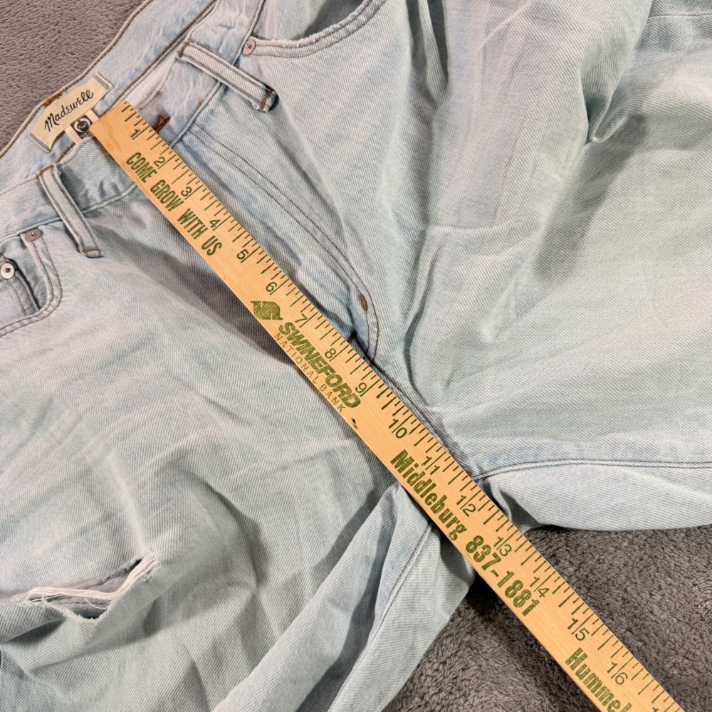 Madewell The Slouchy Boyjean Women 30 Light Wash Distressed Straight Leg Jeans - Picture 6 of 11